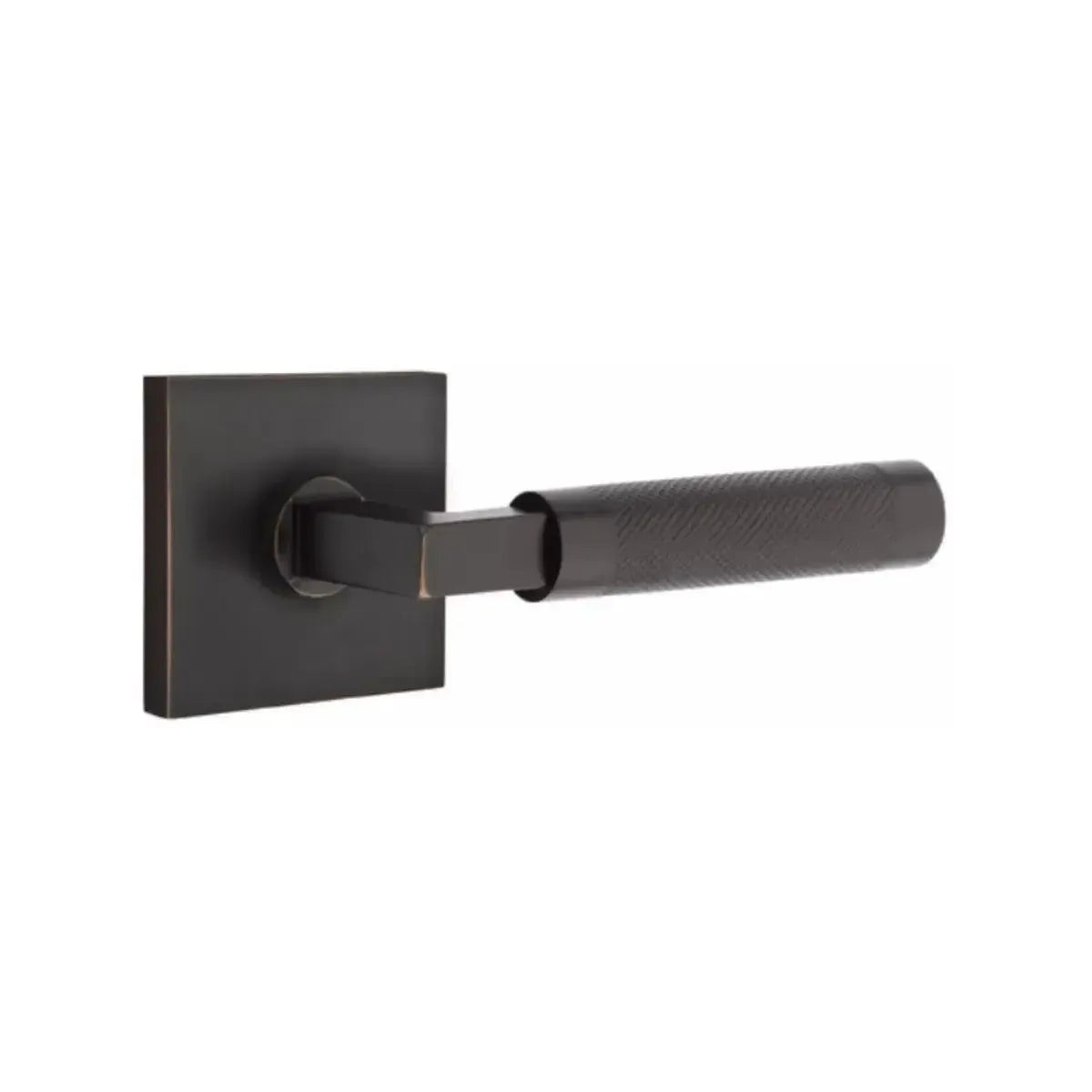 EmtekEmtek Select L-Square Knurled Lever with Square Rosette in