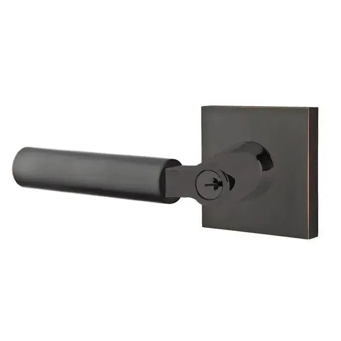 EmtekEmtek Select L-Square Smooth Key in Lever with Square Rosette in