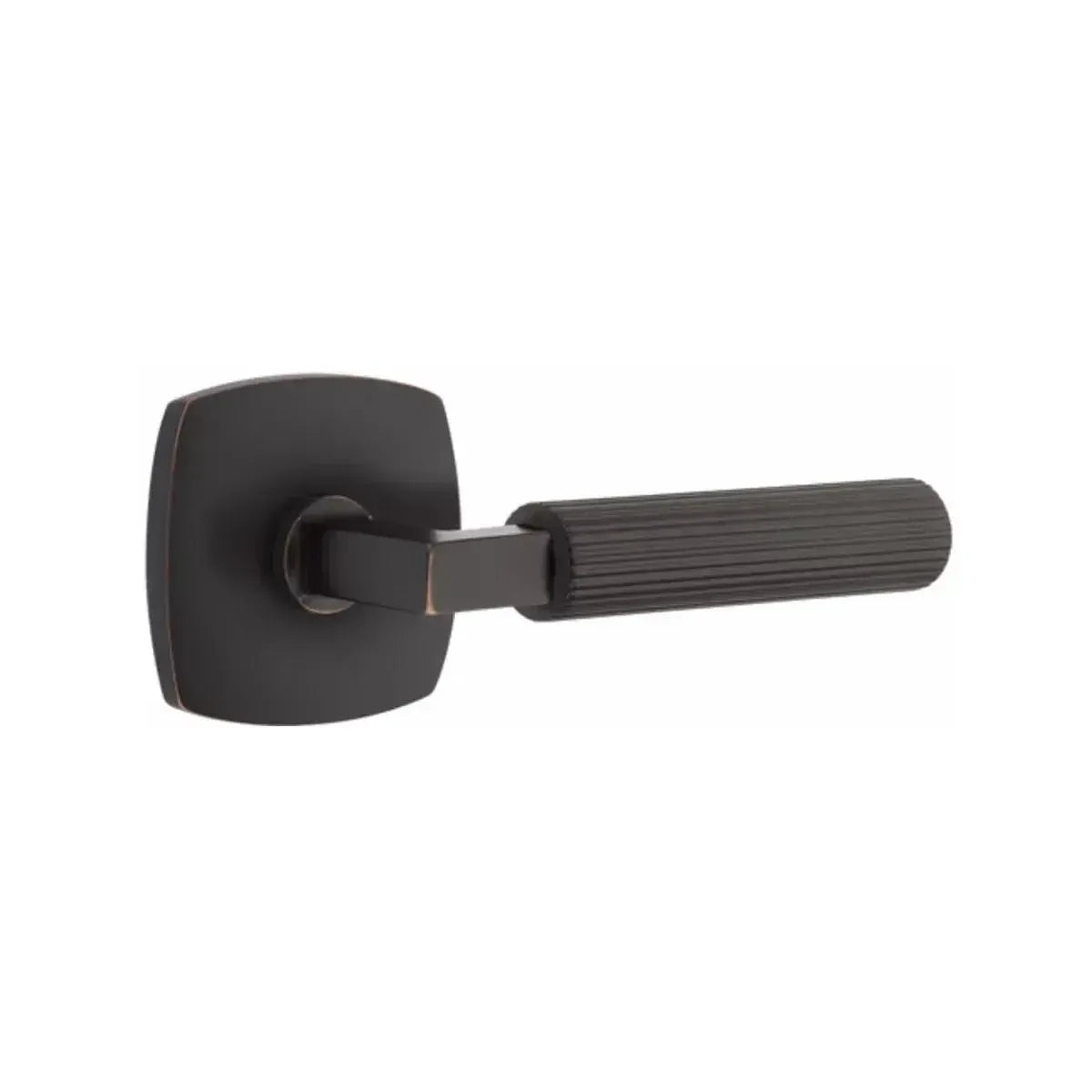 EmtekEmtek Select L-Square Straight Knurled Lever with Urban Modern Rosette in