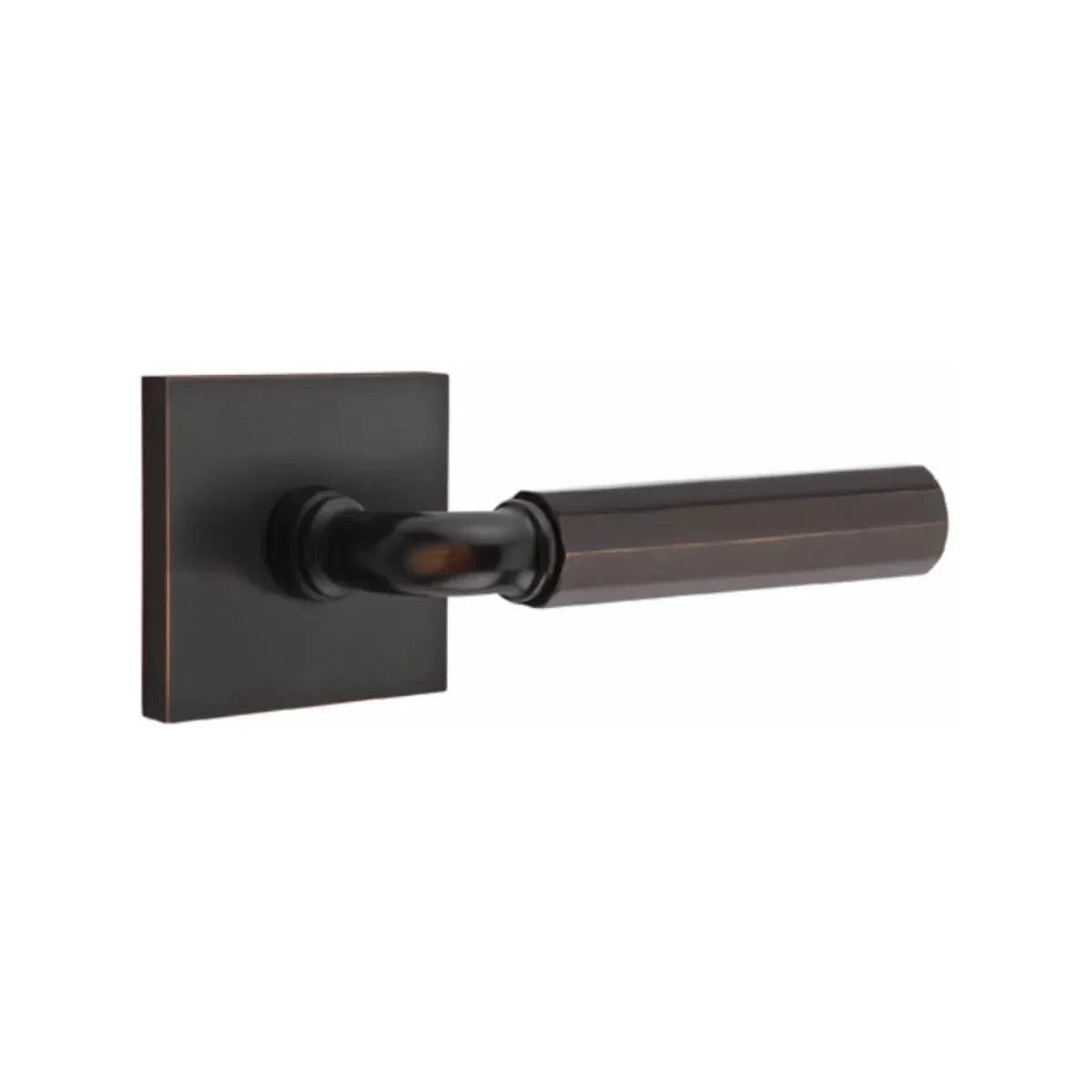 Emtek Select R-Bar Faceted Lever with Square Rosette
