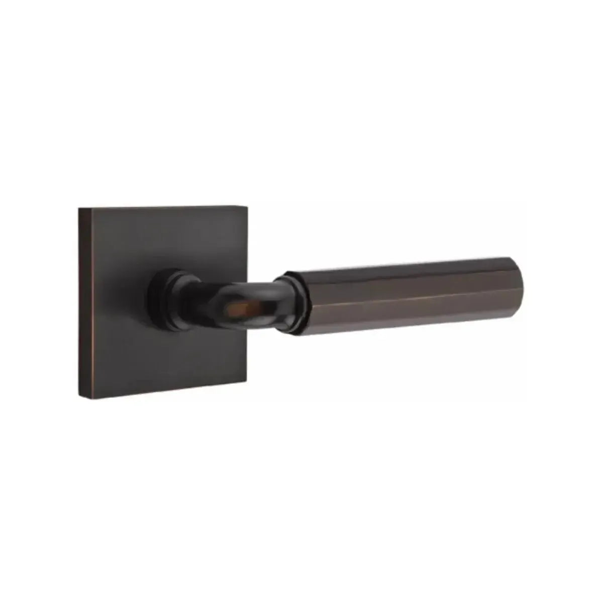 EmtekEmtek Select R-Bar Faceted Lever with Square Rosette in