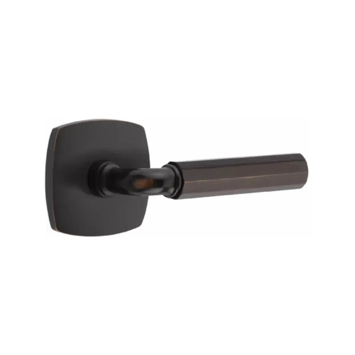 EmtekEmtek Select R-Bar Faceted Lever with Urban Modern Rosette in
