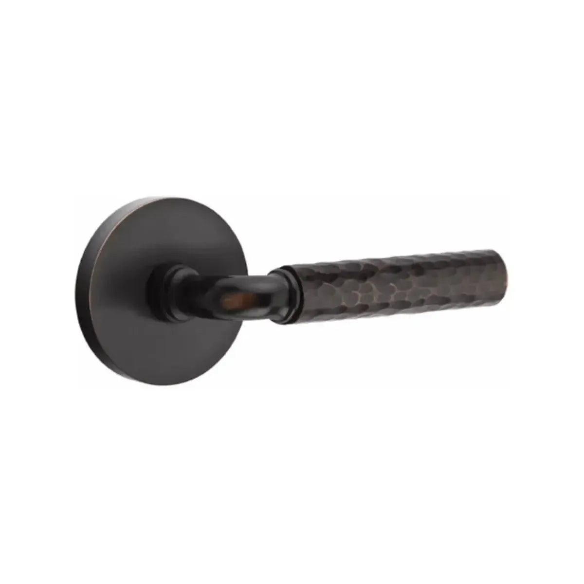 EmtekEmtek Select R-Bar Hammered Lever with Disk Rosette in