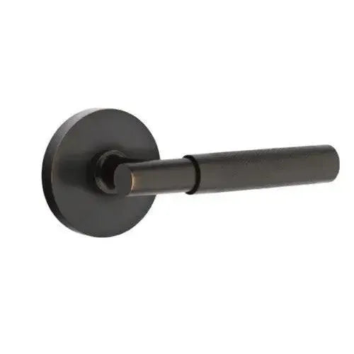 Emtek Select T-Bar Knurled Lever with Disk Rosette in Oil Rubbed Bronze finish