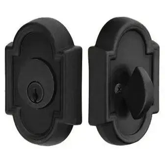 Emtek Single Cylinder #11 Tuscany Bronze Keyed Deadbolt in Flat Black Bronze Patina finish