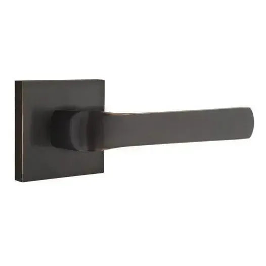 Emtek Spencer Lever With Square Rosette in Oil Rubbed Bronze finish