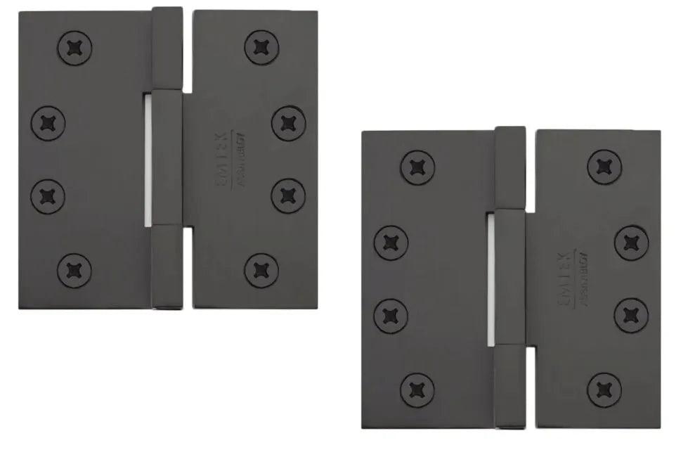 Emtek Square Barrel Heavy Duty Solid Brass Hinge 4" x 4" Oil Rubbed Bronze