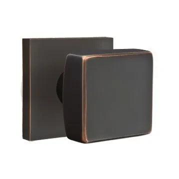 Emtek Square Knob with Square Rosette Oil Rubbed Bronze