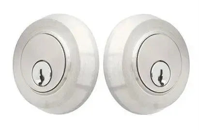 EmtekEmtek Stainless Steel Round Double Cylinder Keyed Deadbolt in