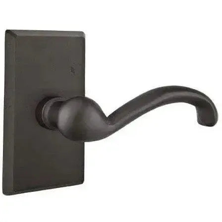 Emtek Teton Lever With #3 Rosette Flat Black Bronze Patina