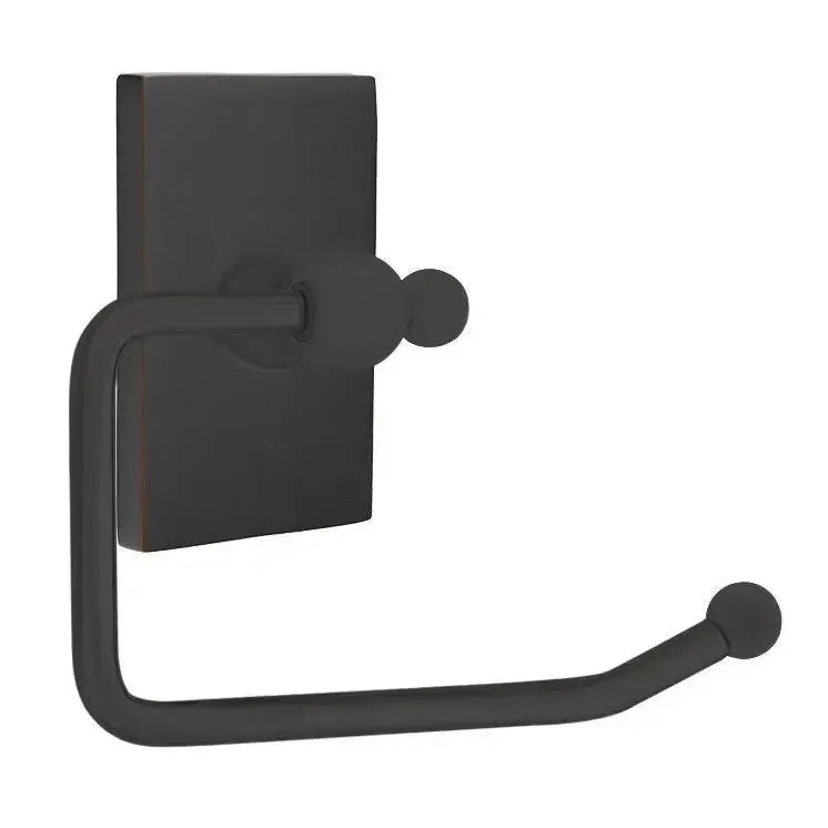 EmtekEmtek Traditional Brass Paper Holder - Bar Style with Modern Rectangular Rosette in