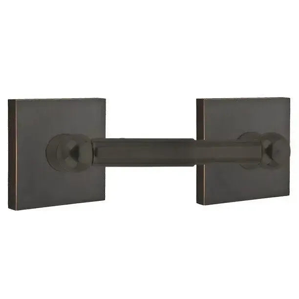 Emtek Traditional Brass Paper Holder - Spring Rod Style with Square Rosette Oil Rubbed Bronze