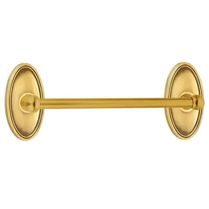 Emtek Traditional Brass Towel Bar with Oval Rosette in French Antique finish