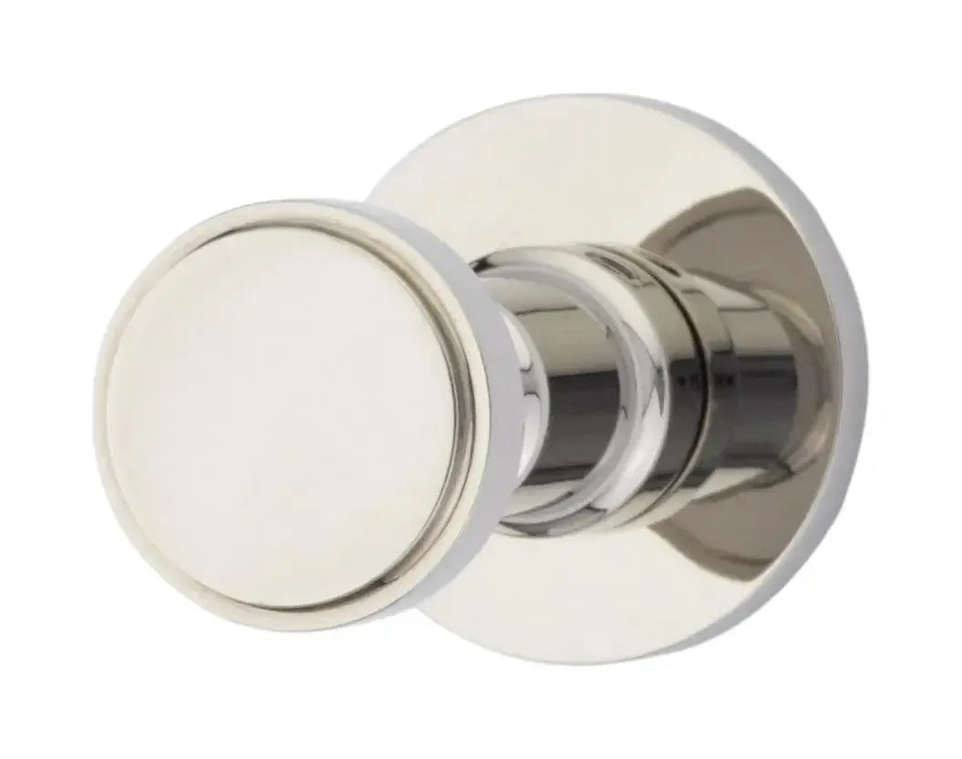 Emtek Transitional Brass Single Robe Hook With Disc Rosette Lifetime Polished Nickel