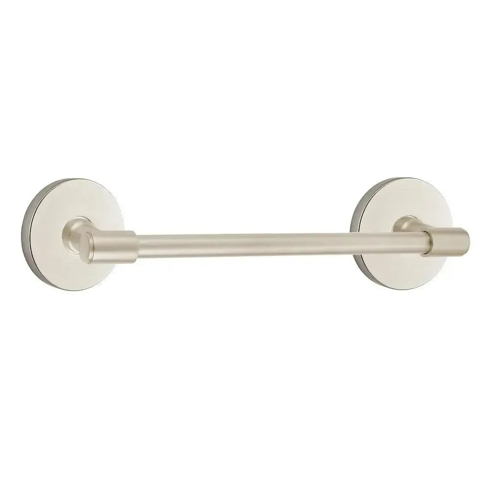 Emtek Transitional Brass Towel Bar with Disk Rosette in