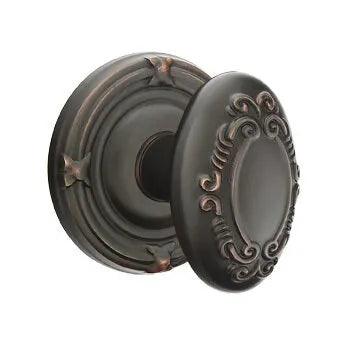 Emtek Victoria Knob with Ribbon & Reed Rosette Oil Rubbed Bronze