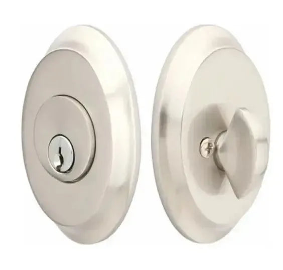Emtek Weiser Keyway, Saratoga Deadbolt, Single Cylinder Satin Nickel