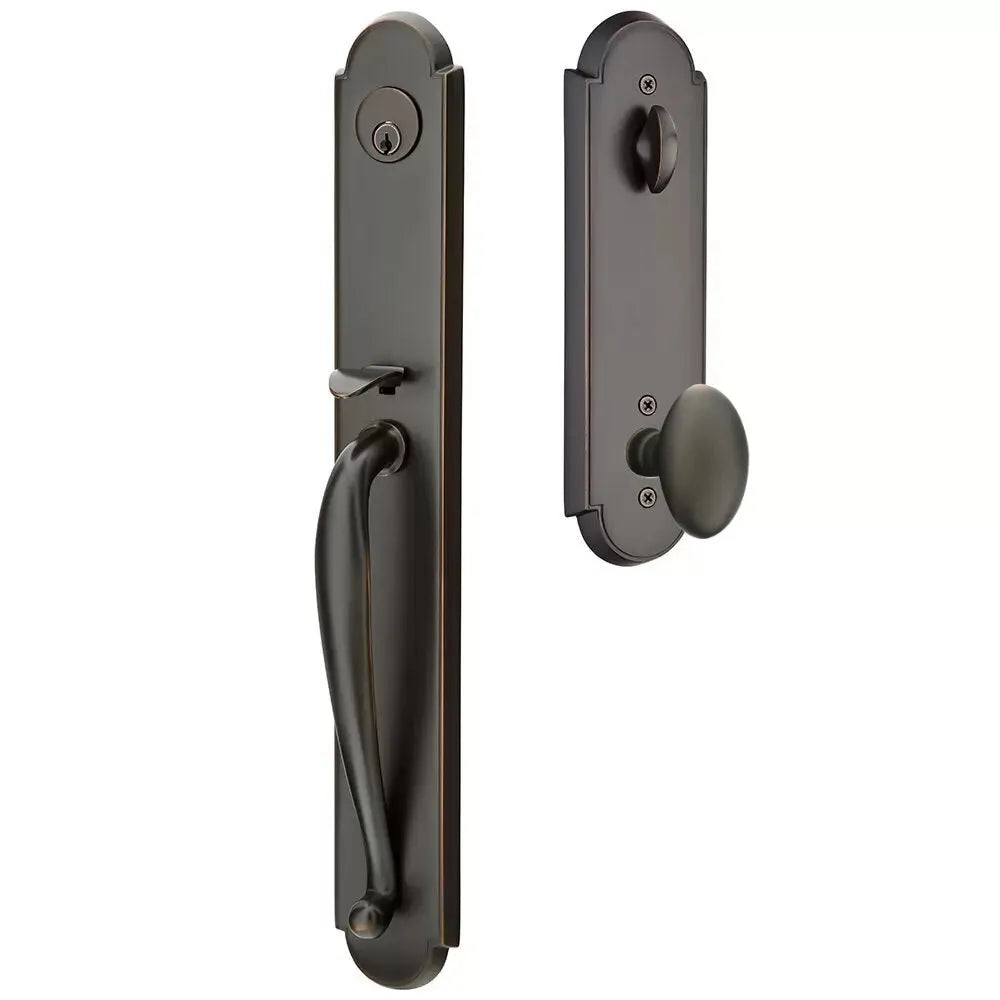 Emtek Wilmington Tubular Handleset with Egg Knob in Oil Rubbed Bronze finish