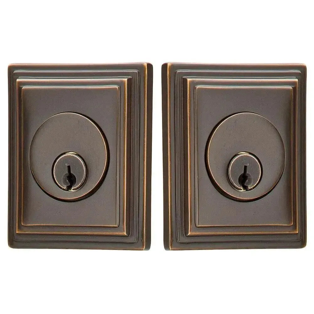 Emtek Wilshire Deadbolt, Double Cylinder in Oil Rubbed Bronze finish