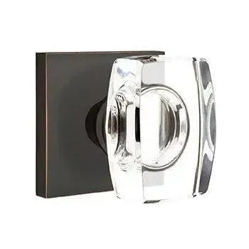 Emtek Windsor Crystal Knob with Square Rosette in