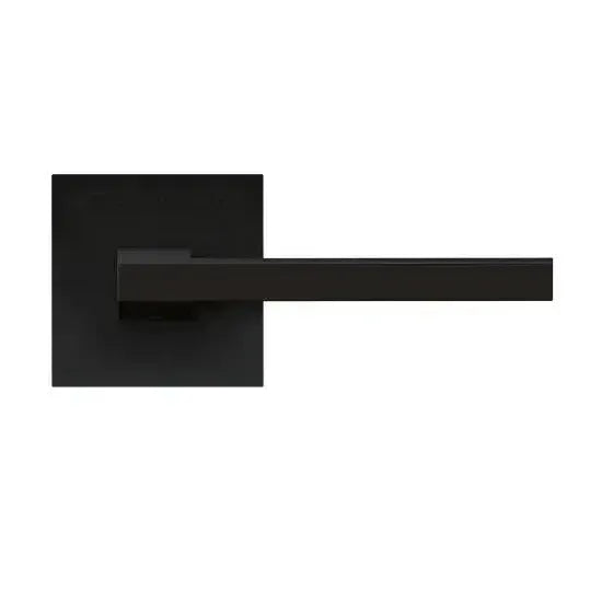 Karcher Design Boston Lever with Plan Design Square Rosette in Cosmos Black finish