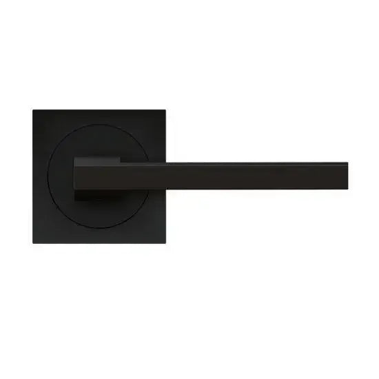 Karcher Design Boston Right Handed Half Dummy Lever with Square 3 Piece Rosette in Cosmos Black finish