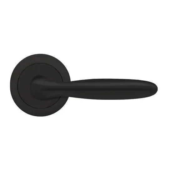 Karcher Design Corfu Right Handed Half Dummy Lever with Round 3 Piece Rosette in Cosmos Black finish