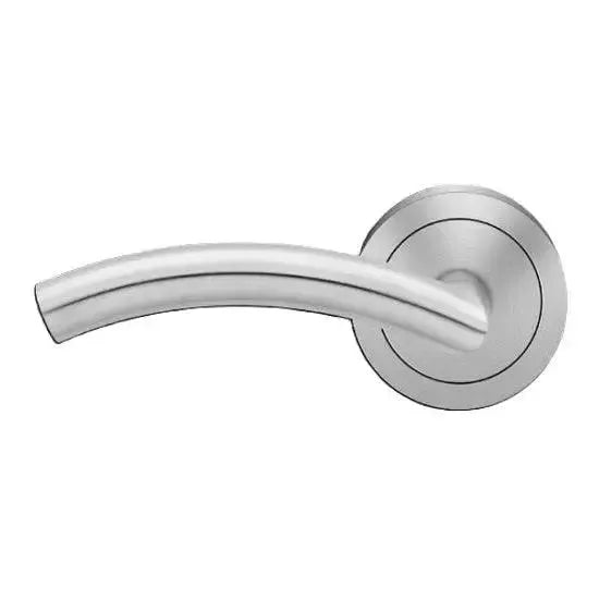 Karcher Design Corsica Left Handed Half Dummy Lever with Round 3 Piece Rosette in Satin Stainless Steel finish