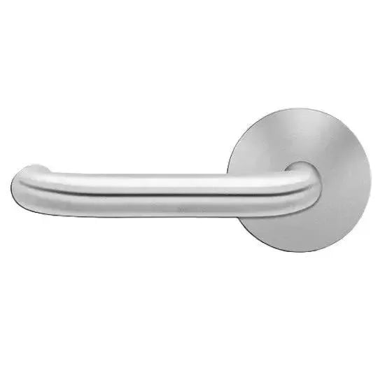 Karcher Design Crete Left Handed Half Dummy Lever with Round Plan Design Rosette in Satin Stainless Steel finish