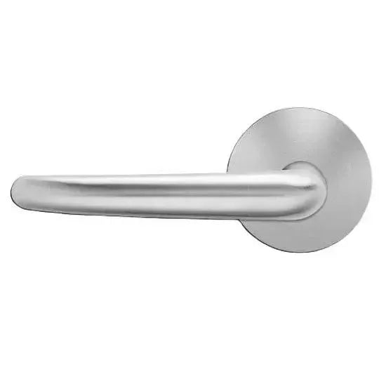 Karcher Design Elba Left Handed Half Dummy Lever with Round Plan Design Rosette in Satin Stainless Steel finish