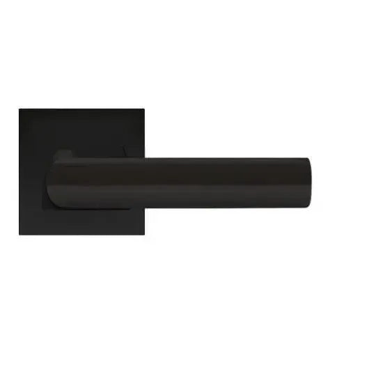 Karcher Design Iceland Right Handed Half Dummy Lever with Square Plan Design Rosette in Cosmos Black finish