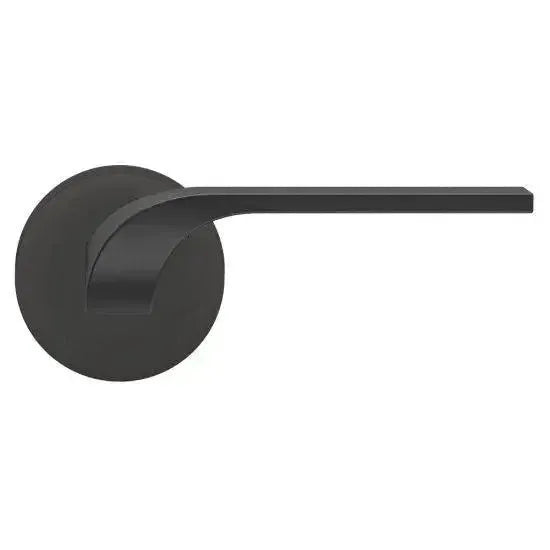 Karcher Design Las Vegas Right Handed Half Dummy Lever with Plan Design Round Rosette in Cosmos Black finish