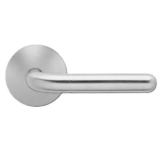KarcherKarcher Design Lignano Steel Passage Lever with Round Plan Design Rosette-2 ⅜″ Backset in