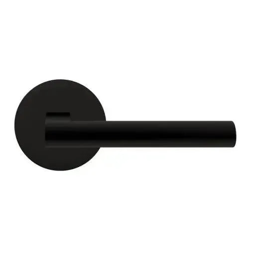 Karcher Design Madeira Right Handed Half Dummy Lever with Plan Design Round Rosette in Cosmos Black finish
