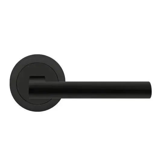 Karcher Design Madeira Right Handed Half Dummy Lever with Round 3 Piece Rosette in Cosmos Black finish