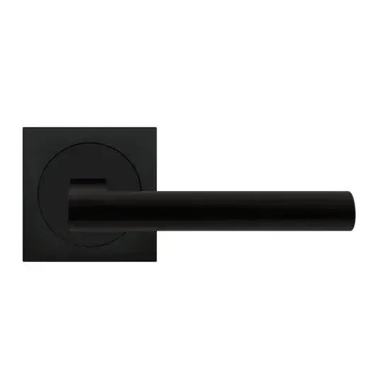 Karcher Design Madeira Right Handed Half Dummy Lever with Square 3 Piece Rosette in Cosmos Black finish