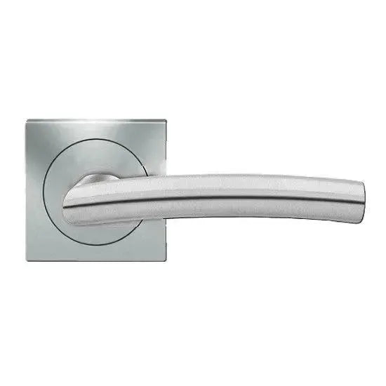 Karcher Design Madrid Right Handed Half Dummy Lever with Square 3 Piece Rosette in Satin Stainless Steel finish