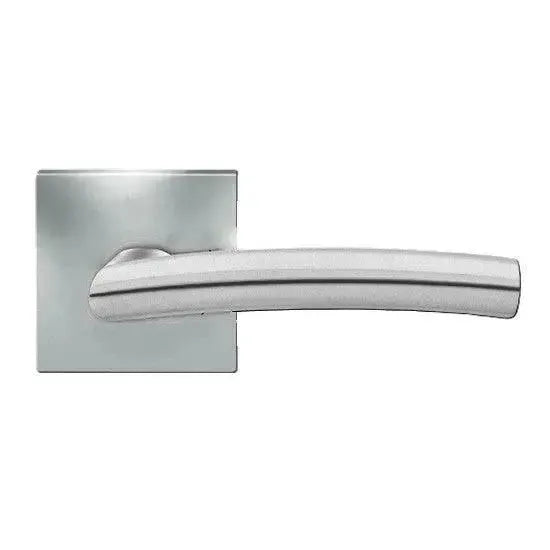 Karcher Design Madrid Right Handed Half Dummy Lever with Square Plan Design Rosette in Satin Stainless Steel finish