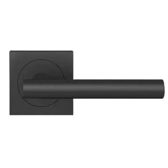 Karcher Design Manhattan Right Handed Half Dummy Lever with Square 3 Piece Rosette in Cosmos Black finish