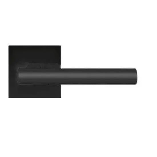 Karcher Design Manhattan Right Handed Half Dummy Lever with Square Plan Design Rosette in Cosmos Black finish