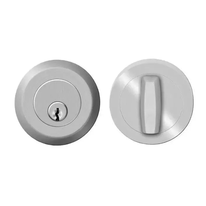 Karcher Design Round Single Cylinder Deadbolt in Satin Stainless Steel finish