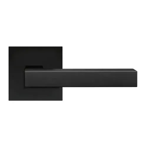 Karcher Design Seattle Lever with Square Plan Design Rosette in Cosmos Black finish