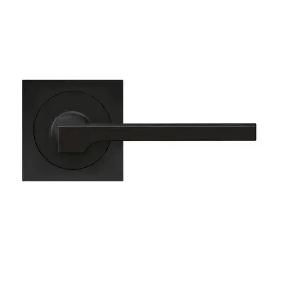 Karcher Design Soho Lever with Square 3 Piece Rosette in Cosmos Black finish