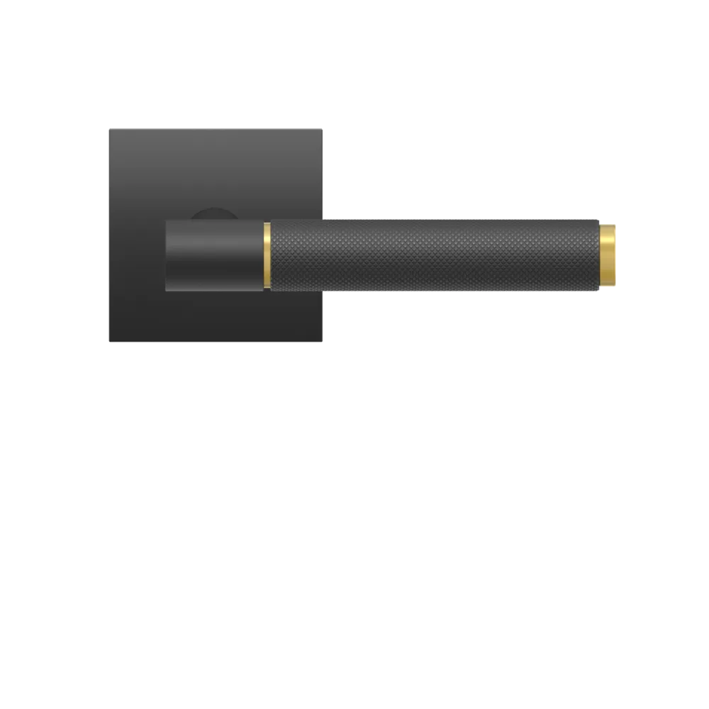 Karcher Studio Select Lever with Diamond Touch Handle and Plan Design Square Rosette in Cosmos Black finish