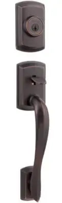 Kwikset Avalon Single Cylinder Exterior Handleset With SmartKey - Interior Trim Sold Separately Venetian Bronze