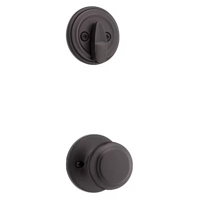Kwikset Cove Knob Interior Single Cylinder Handleset Trim - Exterior Trim Sold Separately