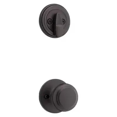 Kwikset Cove Knob Interior Single Cylinder Handleset Trim - Exterior Trim Sold Separately Venetian Bronze