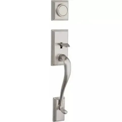 Kwikset Hawthorne Dummy Exterior Handleset - Interior Trim Sold Separately Satin Nickel