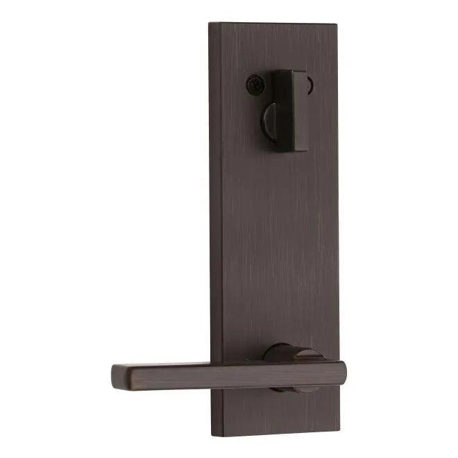 Kwikset Interior Halifax Lever Trim With Square Full Escutcheon - Exterior Trim Sold Separately Venetian Bronze