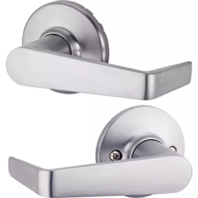 Kwikset Light Commercial Kingston Lever Satin Chrome